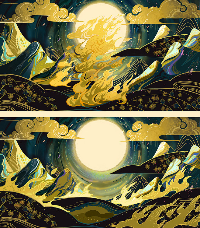 阴阳师合集插画商业插画Kuri久里 - ...