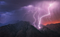 General 1366x849 nature landscape mountains lightning storm electric clouds thunder Death Valley California