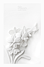 Paper Sculpture : White Thai Flowers : From papers to flowers.  