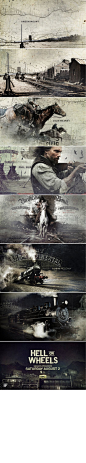 Motion graphics tv and movie titles - design styleframes Hell on Wheels - Hyejung Bae: 