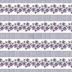 无缝矢量手绘花卉图案。色彩缤纷的背景有花、叶。装饰可爱的图形线条画插图。印刷包装，背景，织物，装饰，