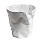 Essey Bin Bin wastebasket, white : Bin Bin is a delightful wastebasket designed by John Brauer for the Danish design company Essey. Bin Bin is a wastebasket with an identity all of its own.