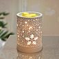 SIAXOLO Wax Melt Warmer for Scented Wax Electric, Candle Wax Burner Fragrance Warmer for Bedroom, White Snowflake Design Wax 