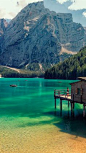 Lago di Braies in the Prags Dolomites of South Tyrol, Italy