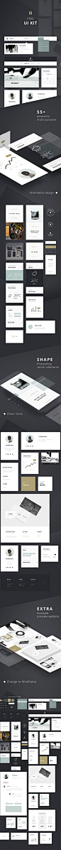 55+ free UI elements – PSD