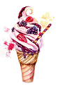 Watercolor Ice cream on Behance                                                                                                                                                                                 More: 