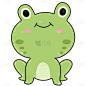 手绘青蛙动物描边元素贴纸