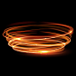 矢量光效|图源免费EPS |  点击来源直接获取大图文件 |Vector magic gold circle. Glowing fire ring. Glitter sparkle swirl.