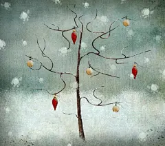 【树木插画系列图集下载】手绘树木作品水彩素描场景案例3500张