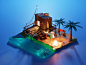 Beach Hut Night Scene by Brian Moon  on Dribbble