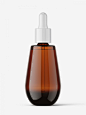 Amber dropper bottle mockup