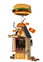 Fatty Burger, Aline Le Sage : Modeling  of a cool concept found on pinterest
