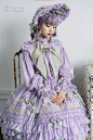 #古典玩偶带你换新装# #lolitafashion#
#少女人形# 薰衣草色！
模特图来啦！温柔的浅紫色！
来了来了她来了！
4.17日上架啦！ ​​​​