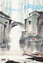 春水碧于天，画船听雨眠。耕农桥上过，儿童放纸鸢。丨来自作者杨明羲。