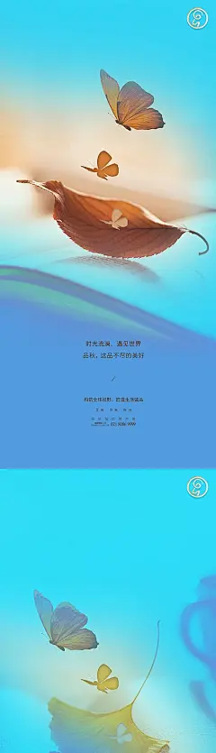 【南门网】 海报 二十四节气 中国传统节日 立秋 中秋节 秋分 蝴蝶 树叶 书 剪影 创意 293918