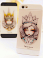 poker king queen/iphone5/5s磨砂亮片手机壳 情侣手机壳