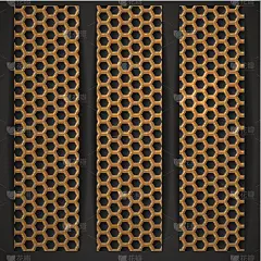 六角金属旗帜。