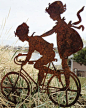 Riding Bike by MagicalRubbish on Etsy, $185.00  37 inches tall: 