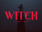 Witch Typeface : Witch is a strange serif display typeface ideal for horror titles. It includes a ton of ligature options.