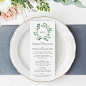 Fresh Greenery Leafy Plants Wedding Menu