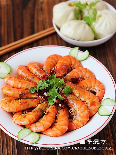 水煮香辣虾  

鲜虾  500克、
花...