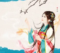 古风手绘美人  绘/飞霜