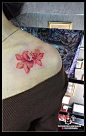 大红花纹身，#广西北海纹身##刺青猫纹身#