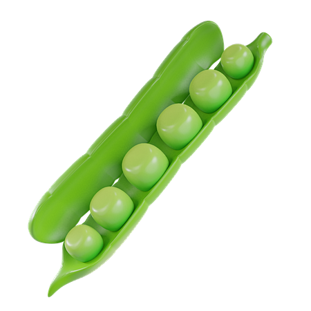 Peas 3D Illustration