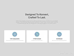 Konvert登陆页面模板 Konvert Landing Page BuilderUI设计作品原型demo首页素材资源模板下载