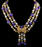 DAVID WEBB Pearl and Carved Amethyst Necklace - Yafa Jewelry