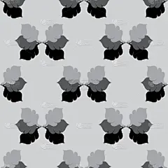 橡树叶,式样,灰度图像,花纹,华丽的,灰色背景,高雅,中性色,图像,设计