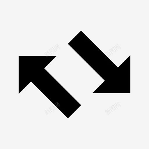 向左倾斜箭头方向相反图标 免费下载 页面网页 平面电商 创意素材-花瓣网
