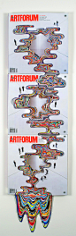 Artforum Magazines Carved into Dripping Waves of Color by Francesca Pastine sculpture paper 