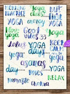 手绘水彩瑜伽锻炼图片宣传广告海报手册AI PNG设计素材ai244-淘宝网