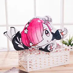 毛绒玩具 异世界生活 丢你蕾姆雷姆拉姆抱枕 表情包恶搞毛绒抱枕