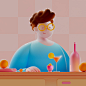 2D 3D Character chill home Interior abstract motion design (1)