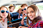 Teenage boys and girls inside an old campervan, roadtrip by Jozef Polc on 500px