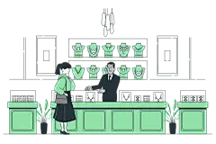 珠宝店插画