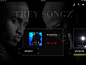 Trey Songz iPad音乐应用界面设计，来源自黄蜂网http://woofeng.cn/ipad/