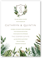 Tropical Herald Wedding Invitation