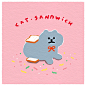 This may contain: a blue bear with a bow on it's head is sitting in the middle of some sprinkles