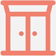门建筑和家具加粗线条图标图标_88ICON https://88icon.com 门 建筑和家具加粗线条图标