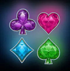 Graphic design of card suits for the game slot-machine &quot;Rich&amp;Famous&quot; http://slotopaint.com/: 