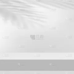 抽象背景与白色几何三维讲台。矢量图