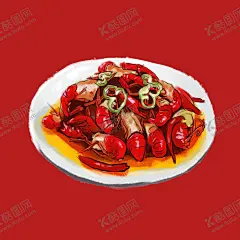 手绘龙虾大虾 【酷图网】手绘龙虾大虾,手绘龙虾,手绘大虾,龙虾,大虾