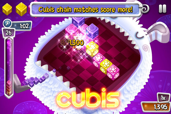 Cubis益智手机游戏界面，来源自黄蜂网...
