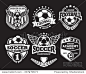 Set of Soccer Football Crests and Logo Emblem Designs. Football Championship Emblem Design Elements
