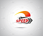 speed logo racing event with main elements of
