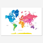 TO BUY: Bright world map from Etsy seller englishmuffinshop