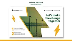 Renewable energy banner design template